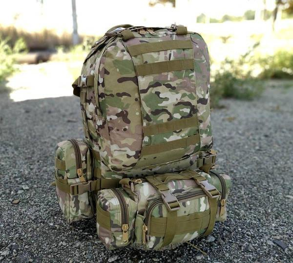 Тактичний рюкзак Molle Assault 55л + (3 органайзери) Мультикам 6026-М фото Тактичний рюкзак Molle Assault 55л + (3 органайзери) Мультикам 6026-М фото